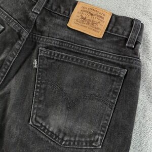 Vintage Levis Jeans Mens 34 (Fits 30x32) Black Faded Straight Wide Grunge Canada